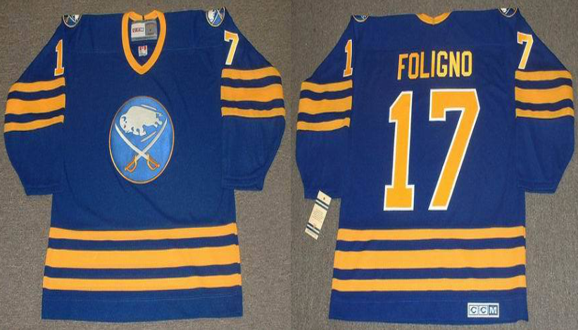 2019 Men Buffalo Sabres #17 Foligno blue CCM NHL jerseys